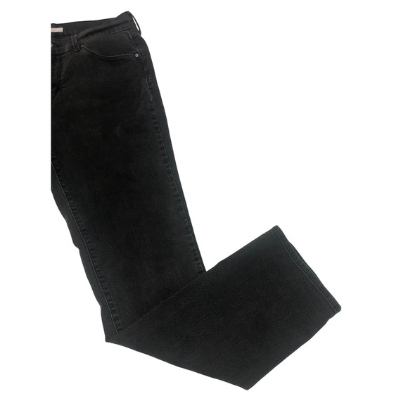 Levi Strauss 505 Straight Leg Jeans Black Denim Womens 12L W31 L34 Black Tab - Picture 8 of 10